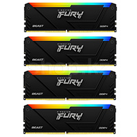 DDR-4 DIMM 128 GB 3200 MHz Kingston Fury Beast RGB, 4x 32 GB Kit, BOX (KF432C16BB2AK4/128)