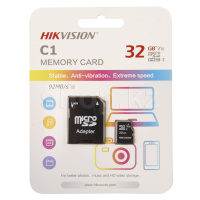 Micro SDHC 32Gb Hikvision С1, Class 10 UHS-I адаптерi жад картасы