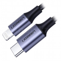 USB Type-C/Lightning UGREEN US304, 1.5m, Black интерфейс кабелі