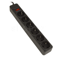SMART SM-06B-1.5M, 6 розеток, 1.5м, Black желілік сүзгісі