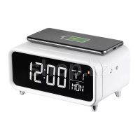 Часы с беспроводной зарядкой Kitfort КТ-3308, White