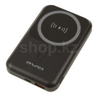 Awei P139K Magnetic Wireless Power Bank, Black ұялы батареясы