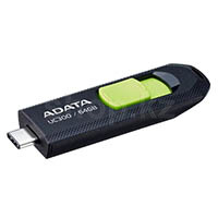 USB Флешка 64 GB ADATA UC300, USB Type-C, Black-Green