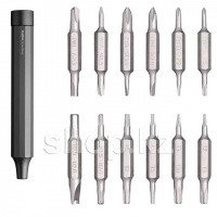 Отвертка с набором бит HOTO Precision Screwdriver QWLSD004, 24 предмета, Grey