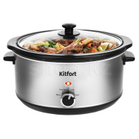 Медленноварка Kitfort KT-208, Steel-Black