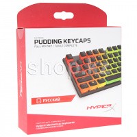 Набор колпачков на клавиатуру Kingston HyperX Pudding Keycaps Full Key Set, Black-White