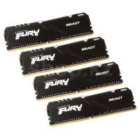 DDR-4 DIMM 128 GB 3600 MHz Kingston Fury Beast RGB, 4x32 GB Kit, Black, BOX (KF436C18BBAK4/128)