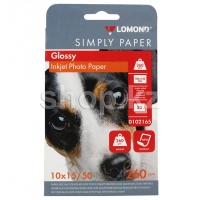 Lomond A6 (10x15), 260г/м2, 50 парақ, жылтыр, бір жақты, қағазы