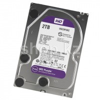 Жесткий диск HDD 2000 Gb Western Digital (WD20PURZ), 3.5", 64Mb, SATA III, Purple