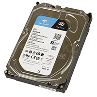Жесткий диск HDD 8 TB Seagate SkyHawk (ST8000VX010), 3.5", 256 MB, SATA III