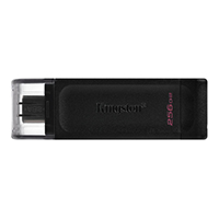 USB Флешка 256 GB Kingston DataTraveler 70, USB-C, Black