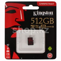 Карта памяти Micro SDXC 512Gb Kingston, Class 10 UHS-I U3