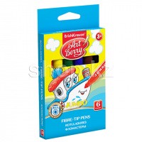 Фломастеры ErichKrause ArtBerry 33041 Jumbo Super Washable, 6 цветов