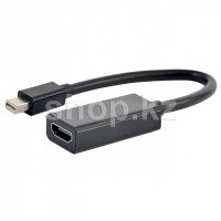 Переходник Mini DisplayPort - HDMI, Cablexpert A-MDPM-HDMIF-02, Black, OEM