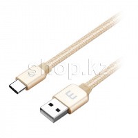 Кабель интерфейсный для USB Type-C Meizu Metallic Data Cable, 1.2m, Gold
