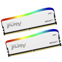DDR-4 DIMM 32 GB 3600 MHz Kingston Fury Beast RGB Special Edition, 2x 16 GB Kit, White, BOX (KF436C18BWAK2/32)