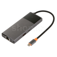USB HUB 6-in-1 USB 3.2 Type-C Baseus Metal Gleam Series II  BS-OH099, Gray, BOX