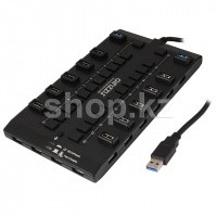 USB HUB 28-port USB 3.0 Ginzzu GR-328UAB, Black