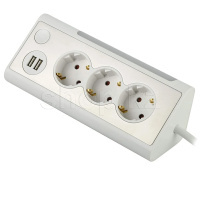 Сетевой фильтр Rombica NEO TRINITY, 3 розетки, 1.5м, White