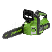 Цепная пила аккумуляторная Greenworks GD24CS30, 24V, АКБ 4Ач и ЗУ