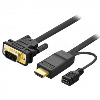 Кабель HDMI - VGA UGREEN MM101, 1.5m, BOX