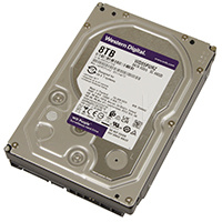 Жесткий диск HDD 8 TB Western Digital (WD85PURZ), 3.5", 256 MB, SATA III, Purple