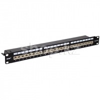 Patch panel 24-port SHIP P200-24, RJ-45, 19", 1U, Cat. 6a