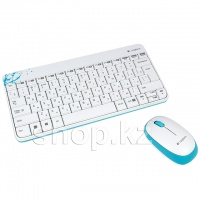 Клавиатура Logitech MK240, White-Blue, USB + мышь