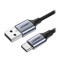 Кабель интерфейсный для USB Type-C Ugreen US288, 0.5m, Black