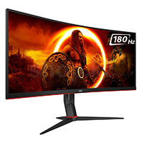 Монитор 34" AOC CU34G2XP/BK/01, Black-Red