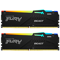 DDR-5 DIMM 16 GB 5600 MHz Kingston Fury Beast RGB, 2x 8 GB Kit, BOX (KF556C36BBEAK2-16)