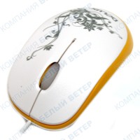 Мышь Delux DLM-100, Orange-White, USB