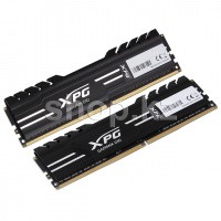 DDR-4 DIMM 16GB/2666MHz PC21300 ADATA XPG Gammix D10, 2x8GB Kit, Black, BOX