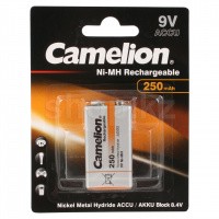 Camelion NH-9V250BP1, 9V (1шт.) аккумуляторы