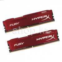 DDR-4 DIMM 16Gb/2933MHz PC23466 Kingston HyperX Fury, Red, BOX