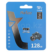 Карта памяти Micro SDXC 128 Gb Netac P500 Standart, Class 10, UHS-I U1