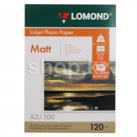 Lomond A3, 120г/м2, 100 парақ, күңгірт, бір жақты, қағазы