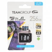 Карта памяти Micro SDXC 256Gb Team Group Elite, Class 10 UHS-I U3, адаптер