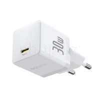 Зарядное устройство Baseus Palm 1C 30W, сеть, для USB Type-C устройств, Moon White
