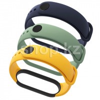 Ремешок для смарт-браслетов Xiaomi Mi Band 5, 3шт, Navy Blue,Yellow, Mint Green