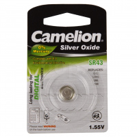 Батарейка Camelion Silver Oxide SR43-BP1(0%Hg), 1.55V (1шт.)