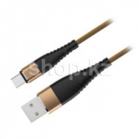 Micro USB OLMIO Solid, 1.2m, Cappuccino интерфейс кабелі