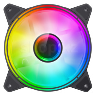 GameMax FN-12Rainbow-Q-Infinity ARGB, 12cm, White-Black корпусына арналған желдеткіш