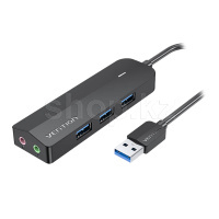 USB HUB 3-port USB Type-A Vention CHIBF, Black