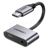 Переходник USB Type-C - 3.5mm Audio/USB Type-C, UGREEN CM231, BOX