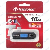USB Флешка 16Gb Transcend JetFlash 790, USB 3.0, Black