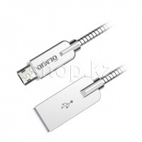 Micro USB OLMIO Steely, 1.2m, Silver интерфейс кабелі