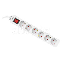 Сетевой фильтр Camelion CMS-116-5M, 6 розеток, 5м, White