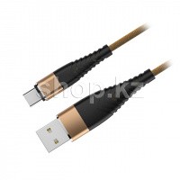 USB Type-C OLMIO Solid, 1.2m, Cappuccino интерфейс кабелі