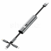 Micro USB/Lightning/USB Type-C LDNIO LC99, 0.3m, Gray интерфейс кабелі